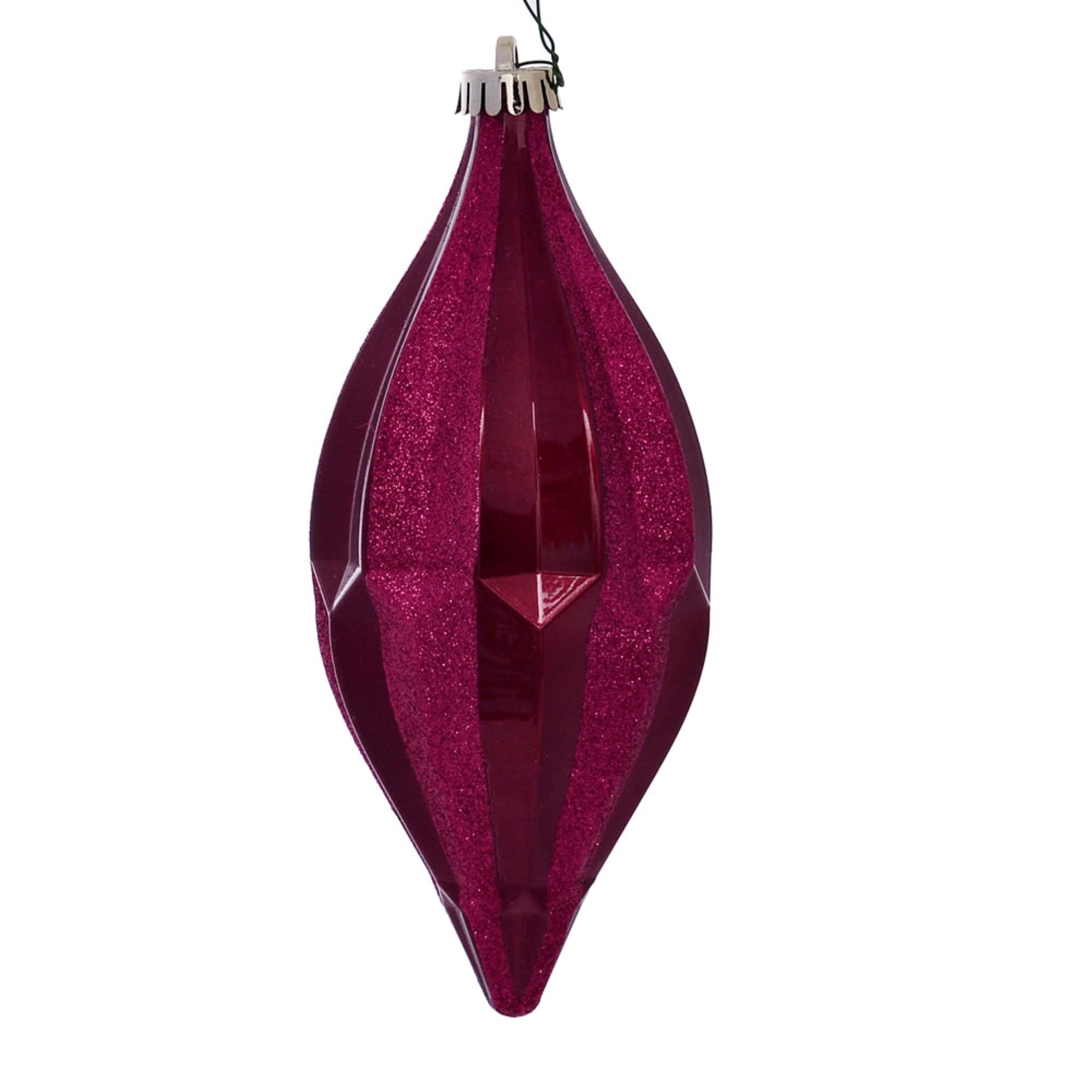 10” Berry Red Candy Glitter Shuttle 2/Bg