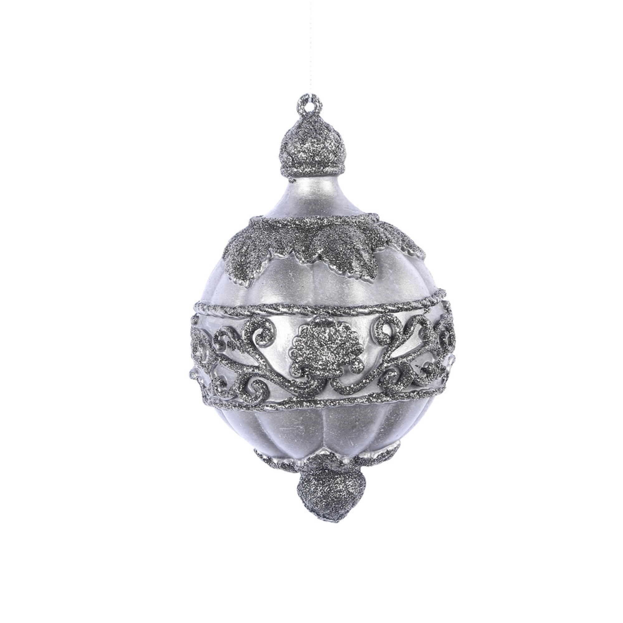 6.5” Gunmetal Antiq Leaf Scroll Drp 3/Bg