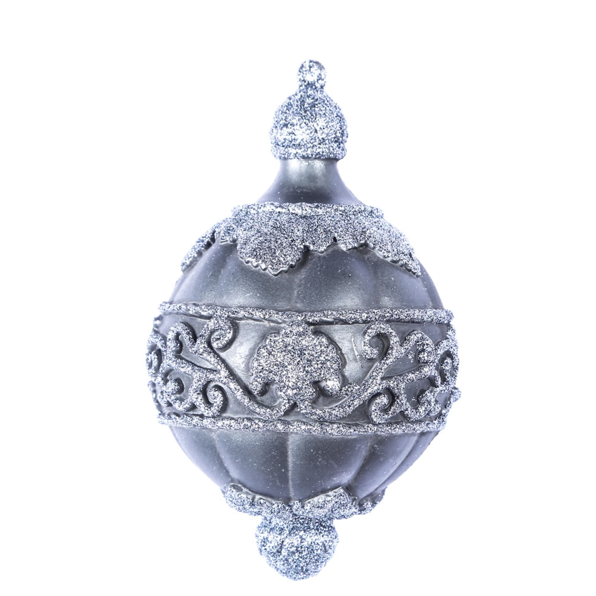 6.5” Pewter Antiq Leaf Scroll Drop 3/Bag