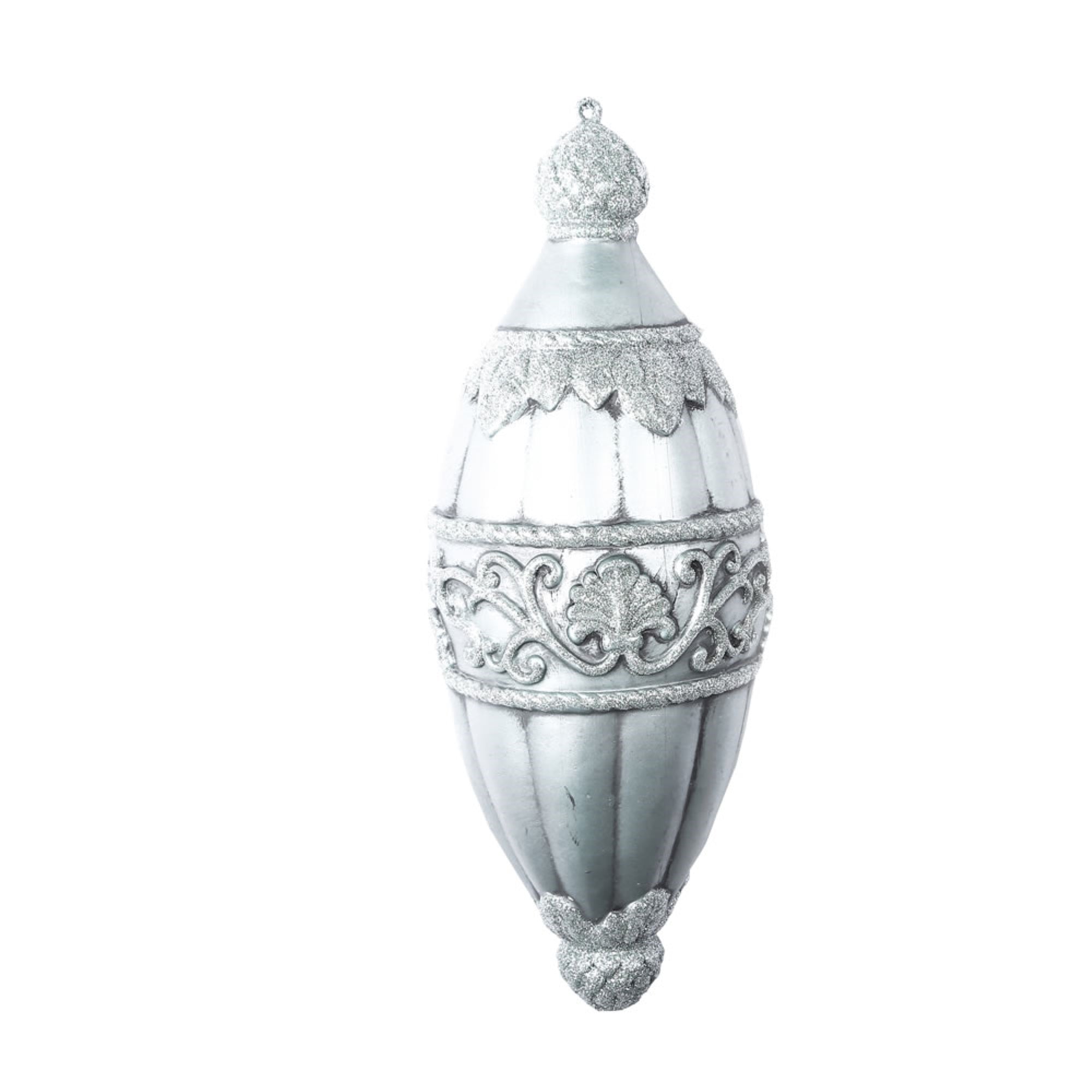 15” Limestone Antique Glitter Drop Orn