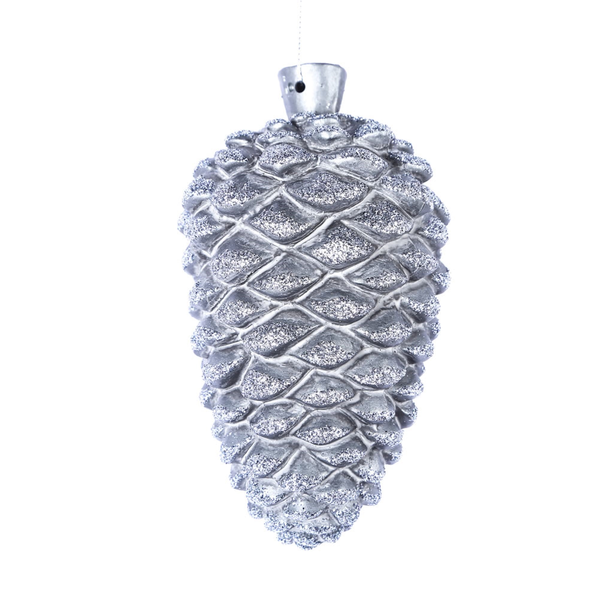 5.5” Pewter Antique Pinecone Orn 3/Bag