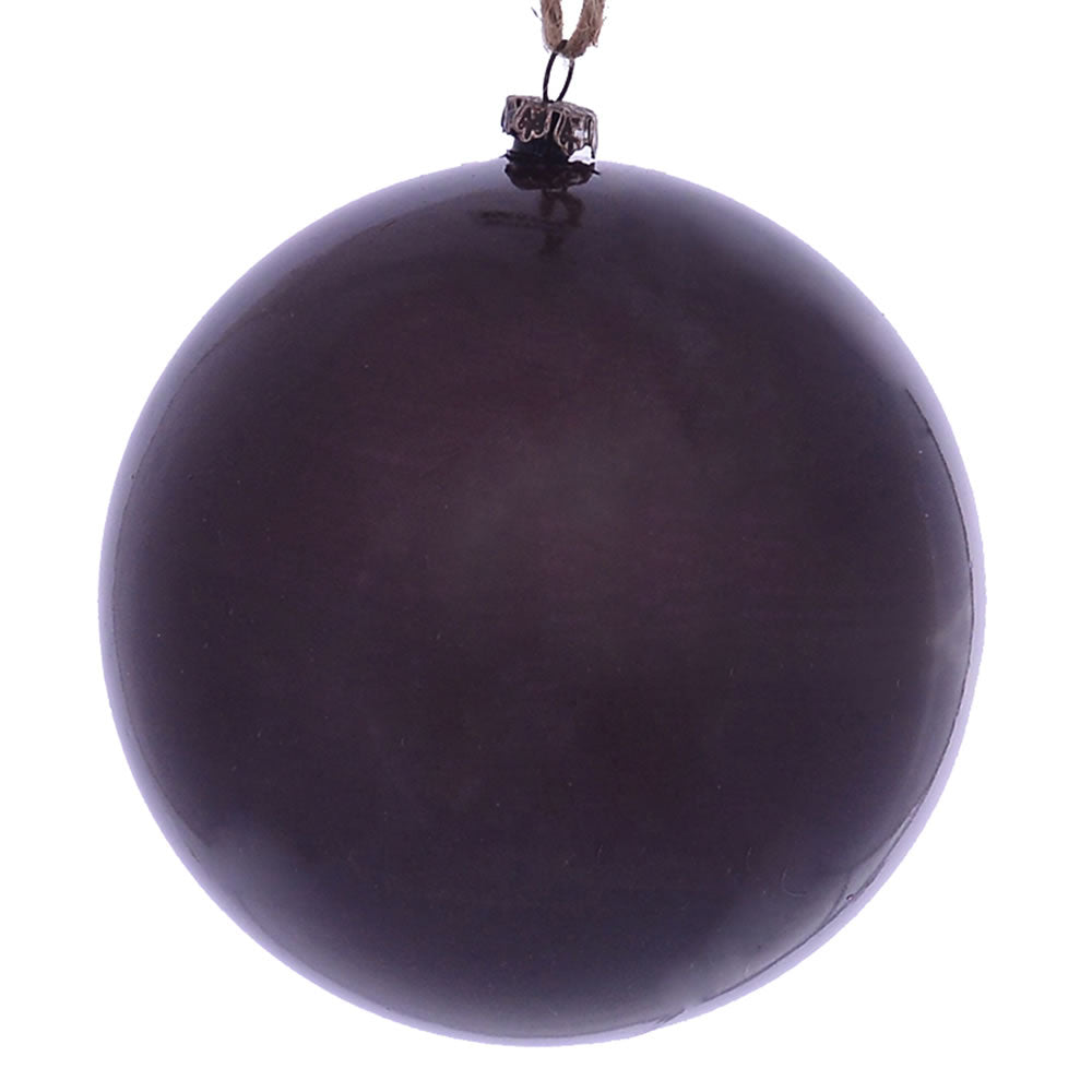 Vickerman 4.75” Plum Wood Grain Ball Orn 4/Bag - MC197126