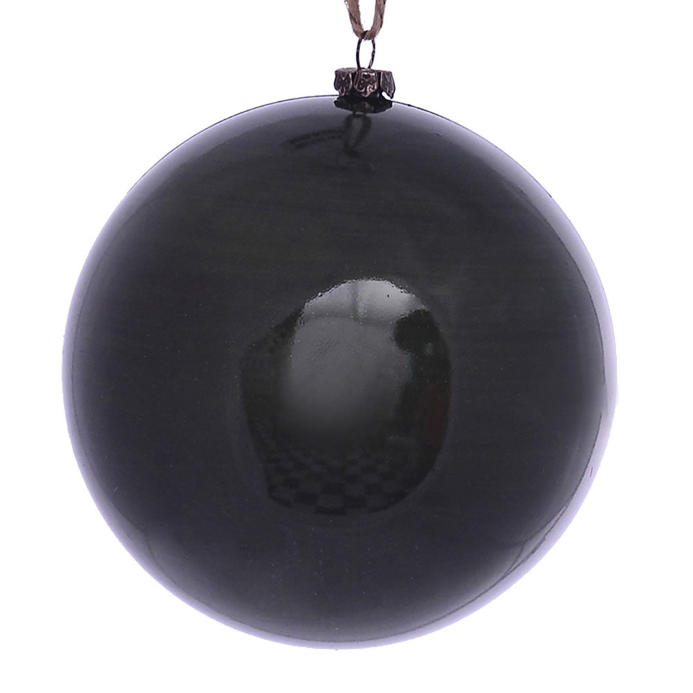 Vickerman 4.75” Moss Green Wood Grain Ball 4/Bag - MC197164