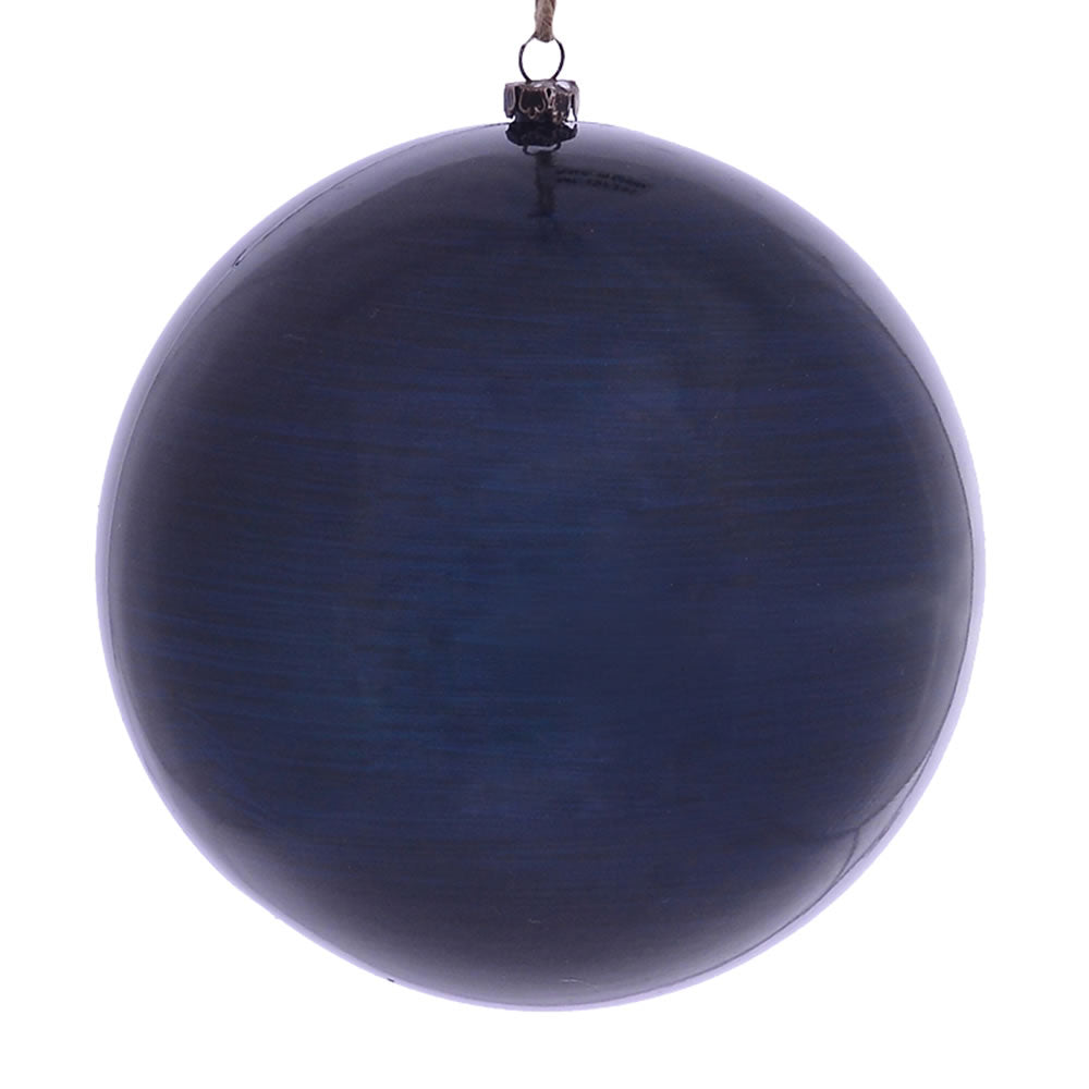 Vickerman 6” Midnight Blue Wood Grain Ball 3/Bag - MC197231