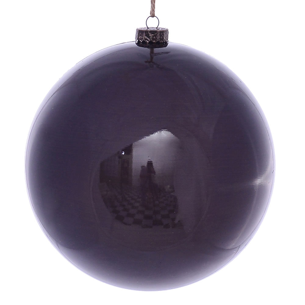 Vickerman 8” Plum Wood Grain Ball Orn 2/Bag - MC197326