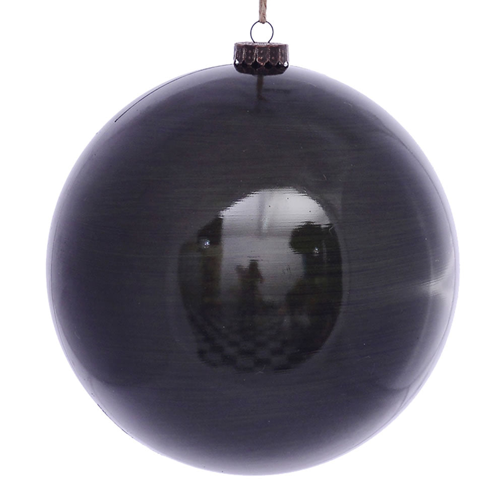 Vickerman 8” Moss Green Wood Grain Ball Orn 2/Bag - MC197364