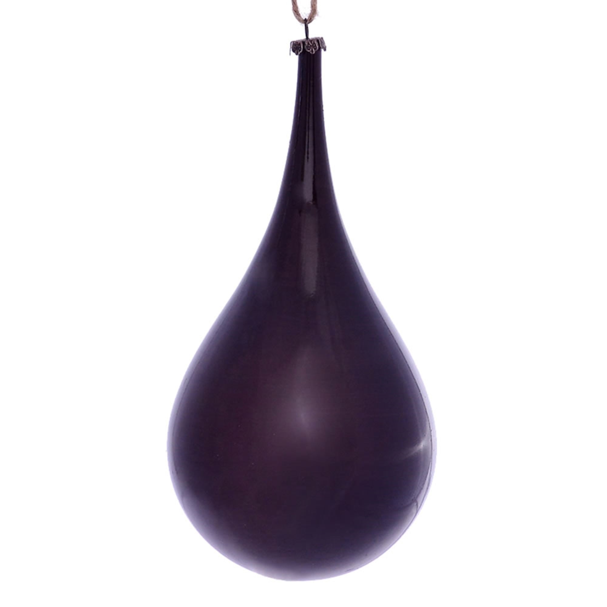Vickerman 4” Plum Wood Grain Teardrop Ornament. These ornaments are the perfect addition to any holiday decorating project. They features a light wood grain pattern. Includes 2 pieces per pack.