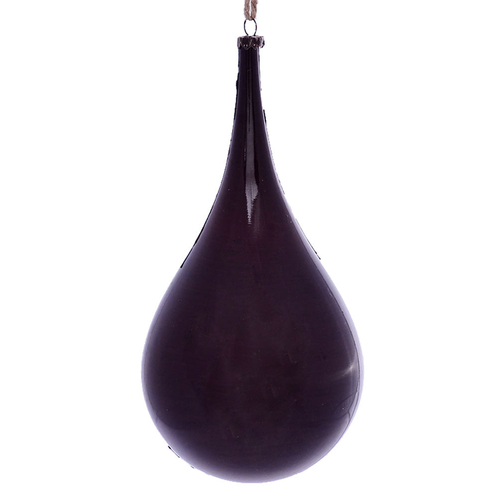 Vickerman 4” Burgundy Wood Grain Teardrop Orn 2/Bg - MC197665