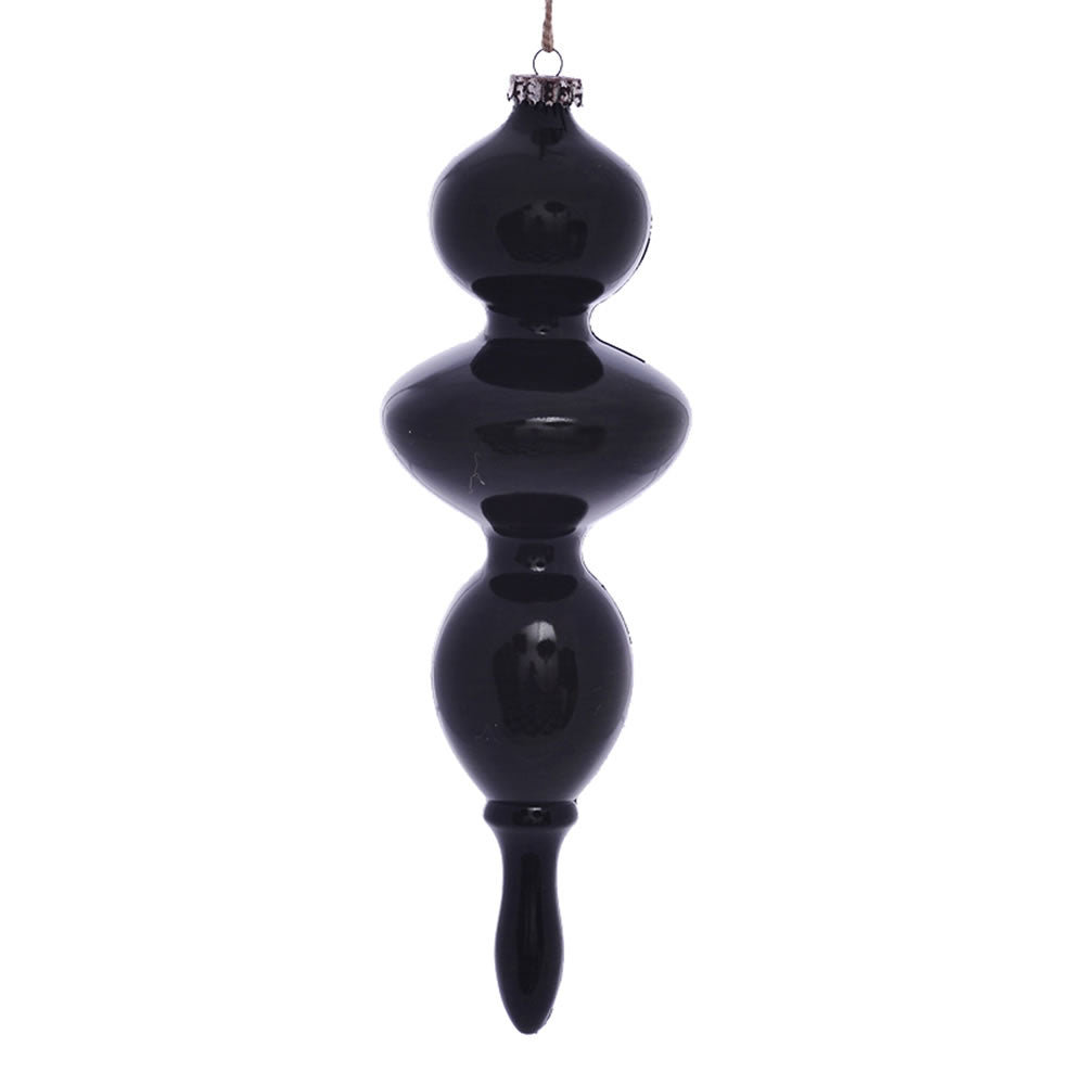 Vickerman 14” Moss Green Wood Grain Finial 3/Bag - MC198664