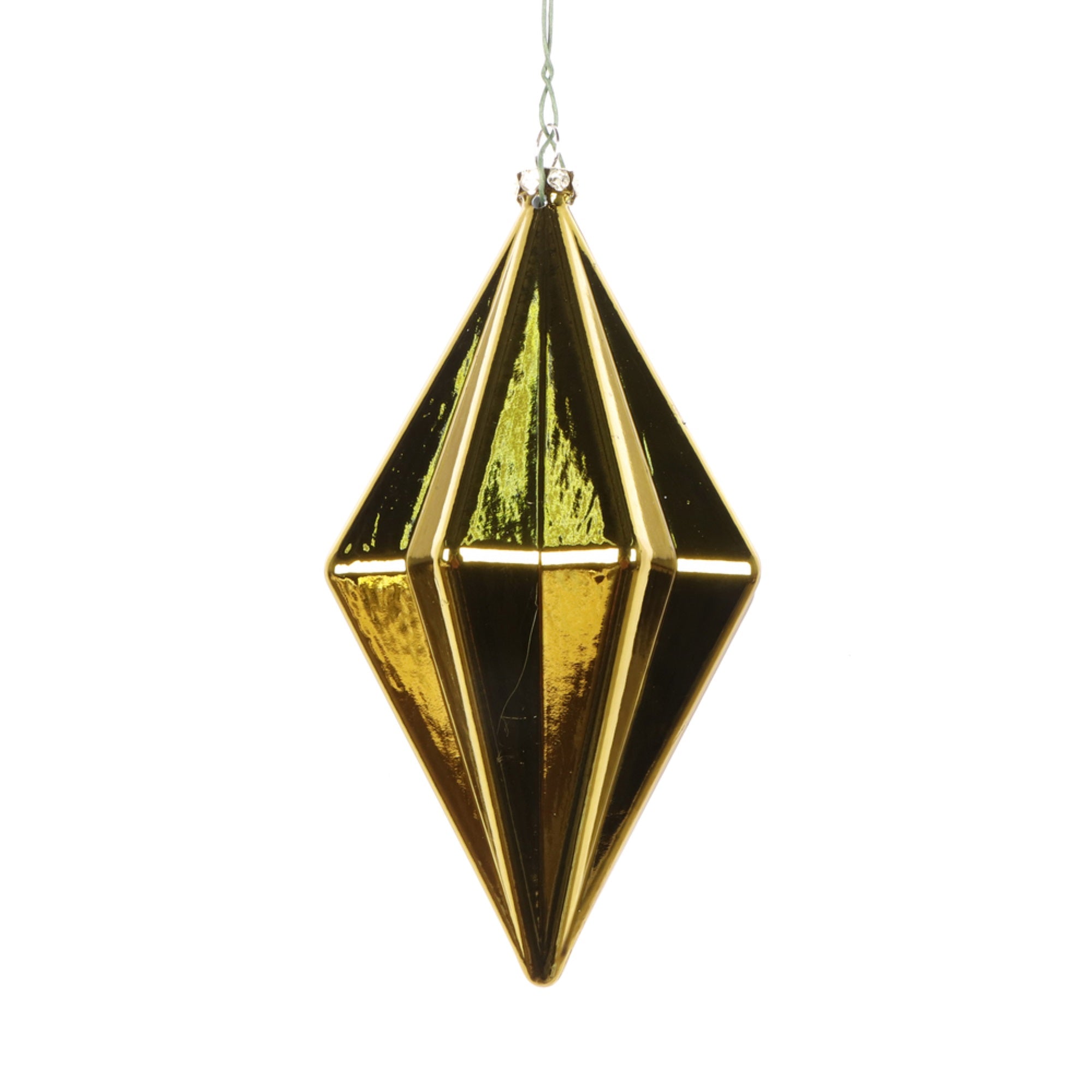 5.5” Olive Shiny Finial Orn 4/bag