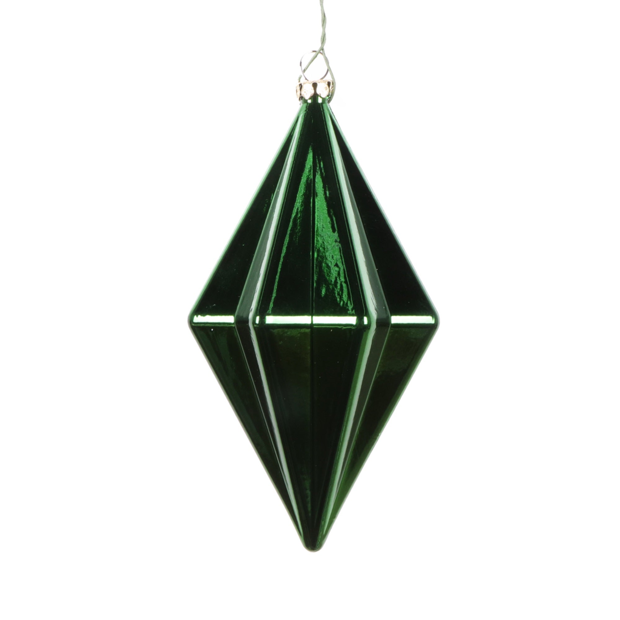 5.5” Emerald Shiny Finial Orn 4/bg