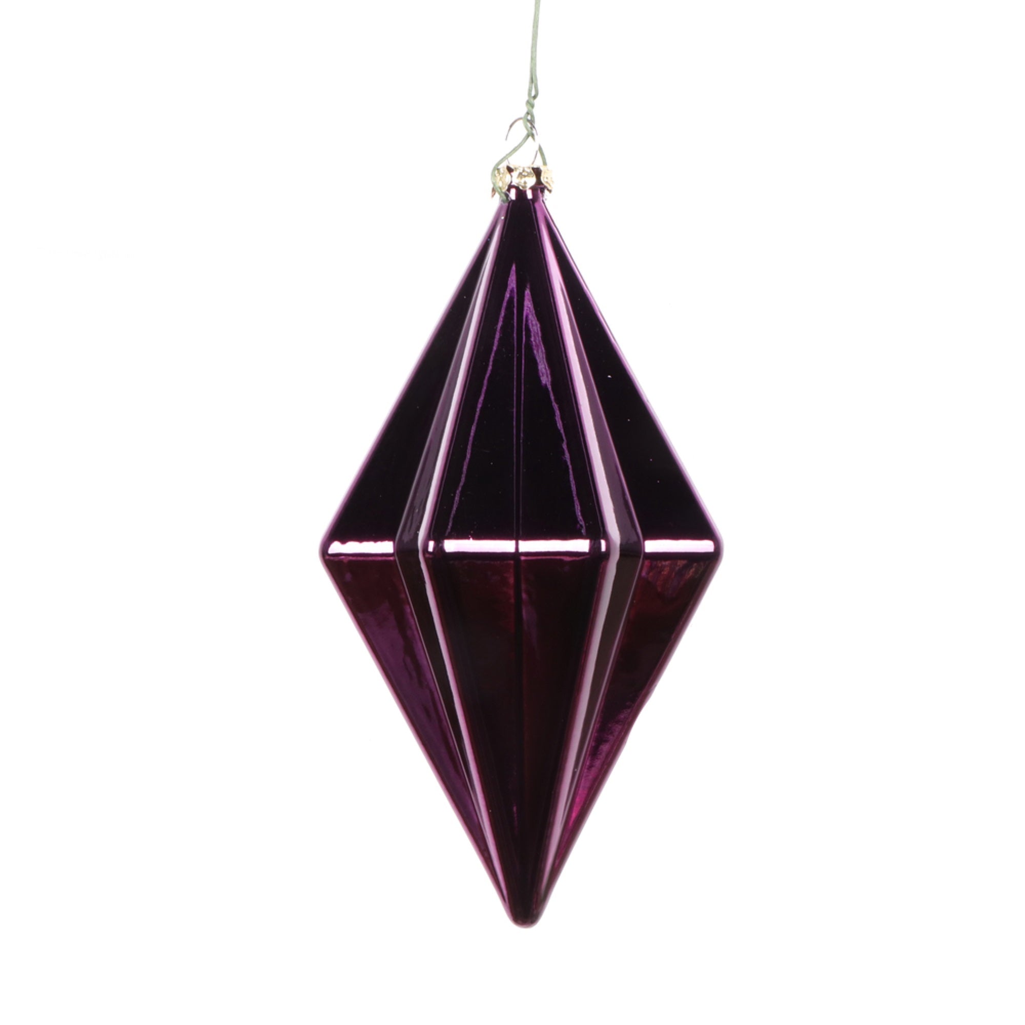 5.5” Plum Shiny Finial Ornament 4/bag