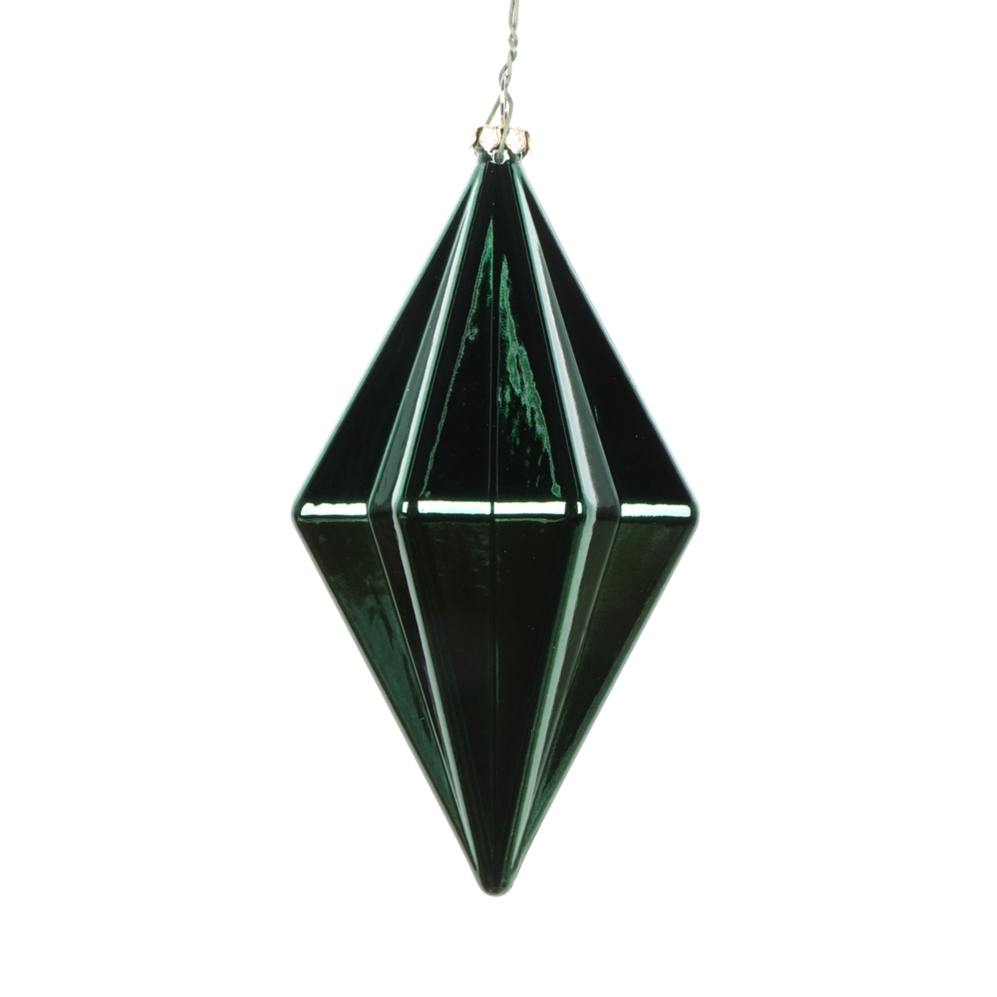 5.5” Midnt Green Shiny Finial Orn 4/bag
