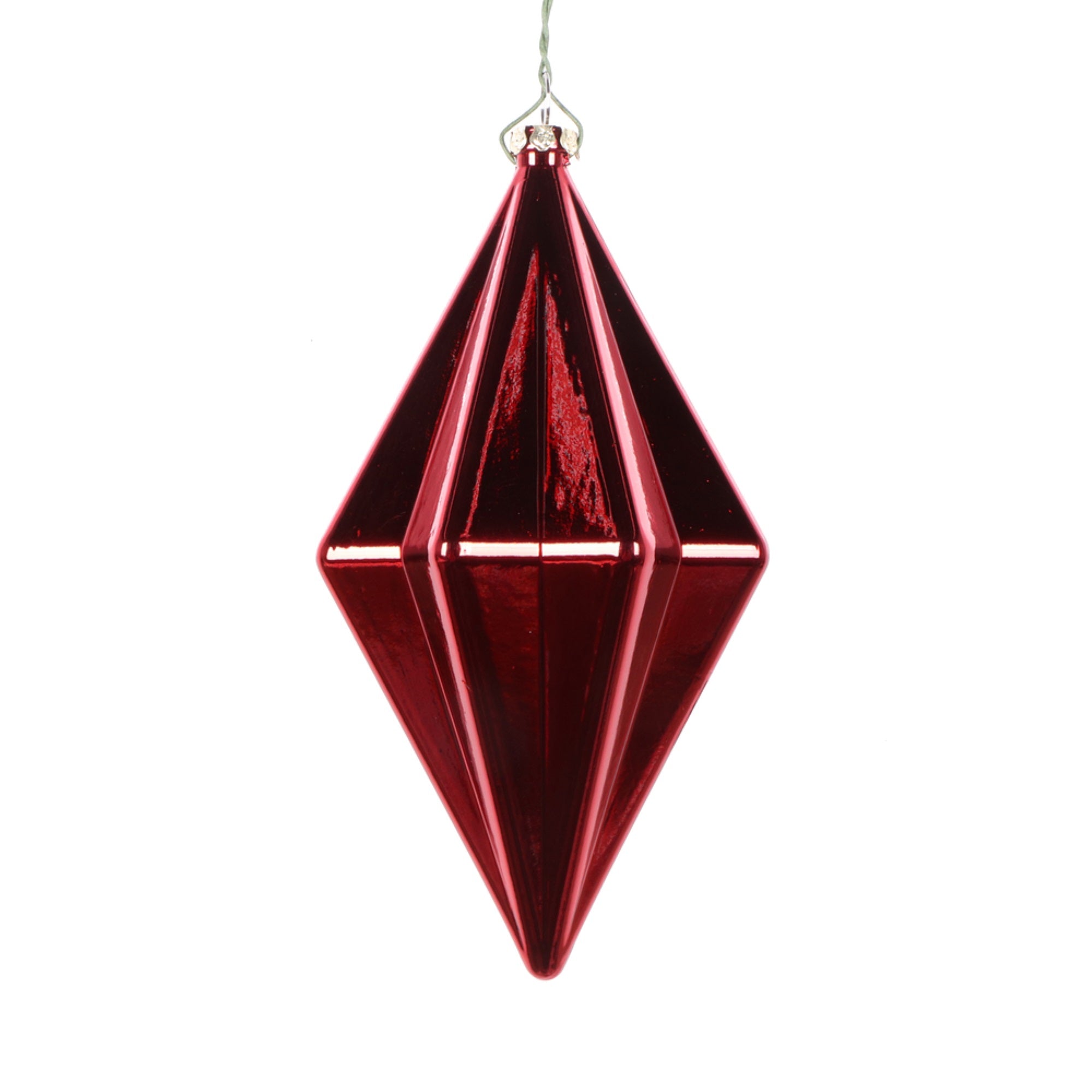 5.5” Burgundy Matte Finial Orn 4/bag