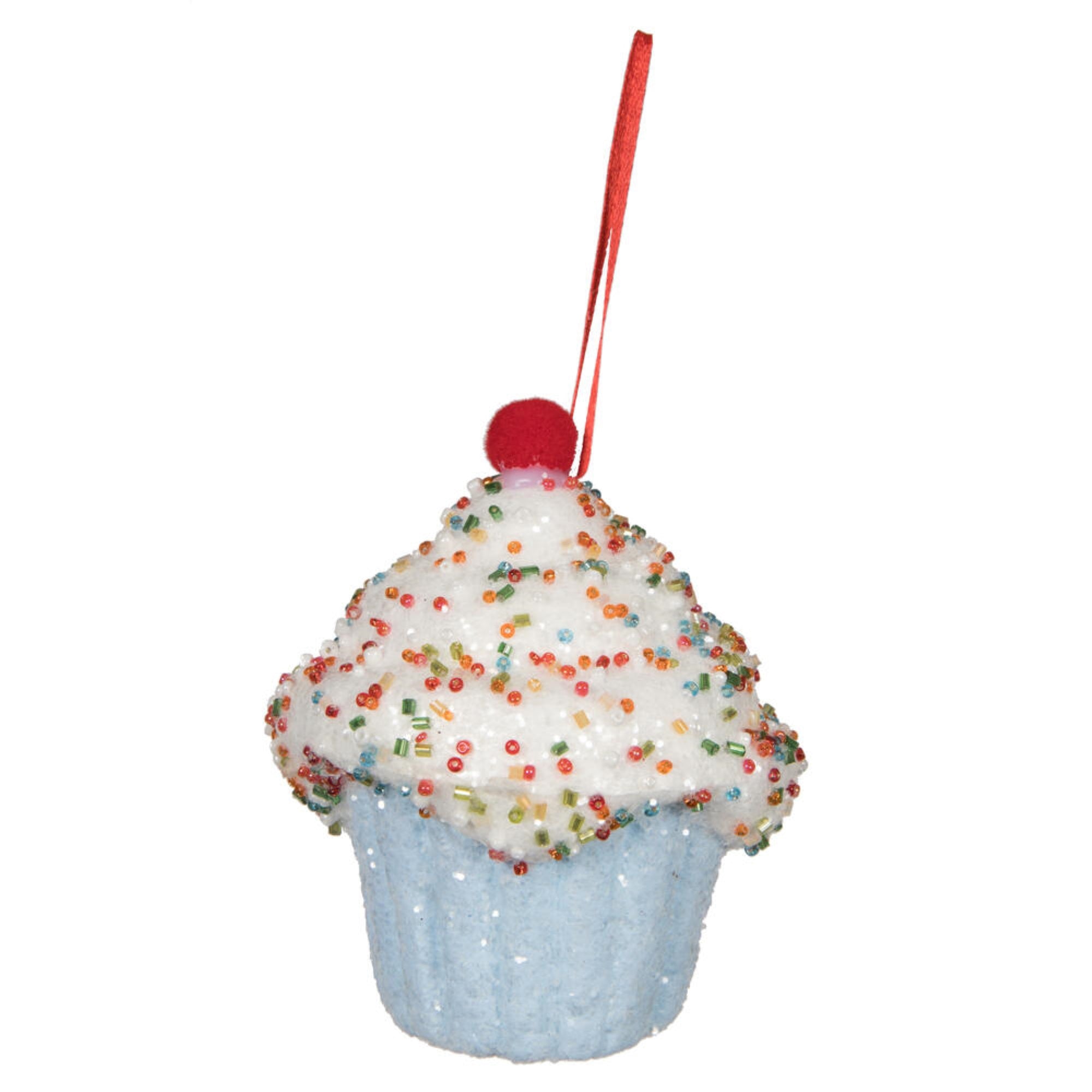 Vickerman 4.5” Light Blue Cupcake Ornament 2 per bag.