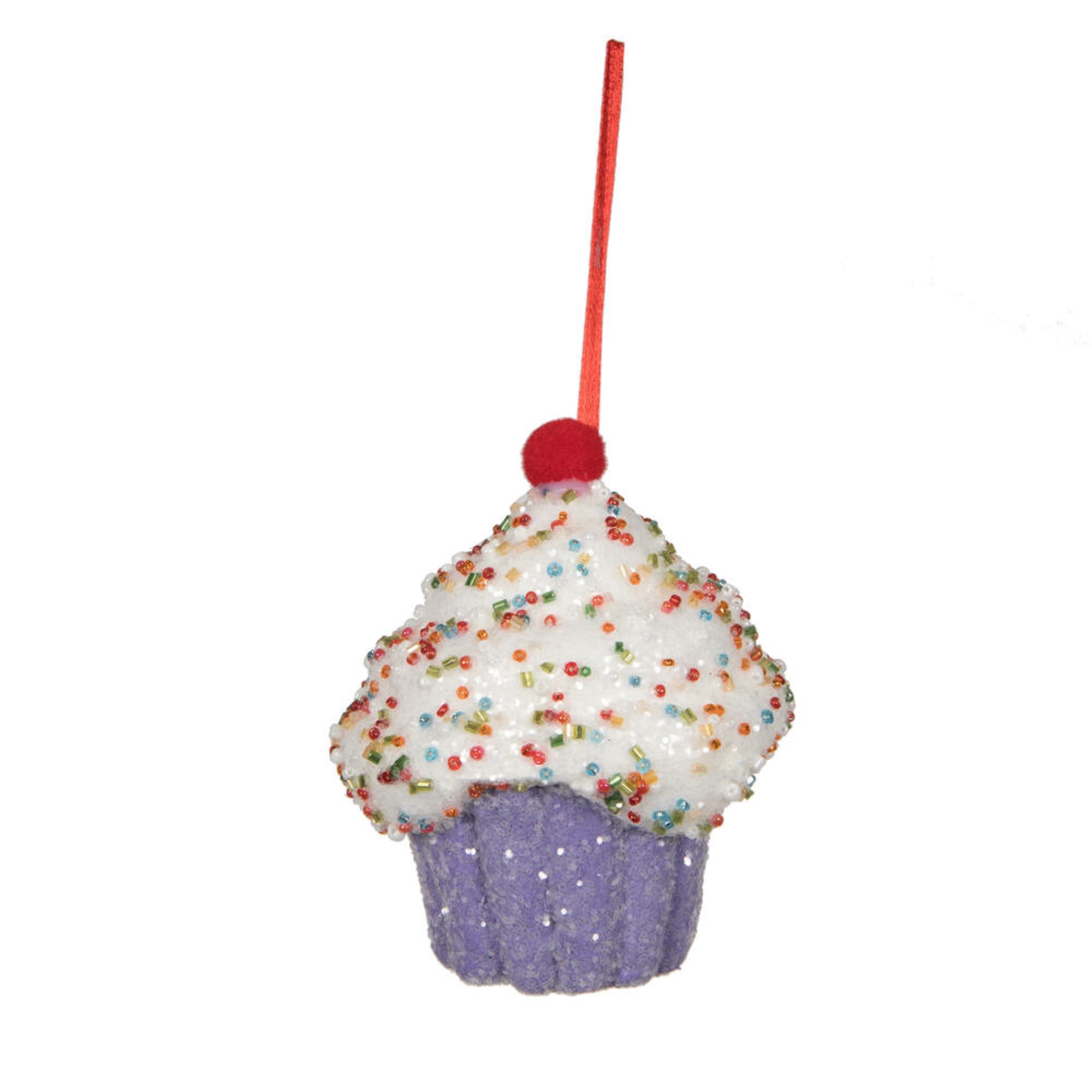 Vickerman 4.5” Purple Cupcake Ornament 2 per bag.