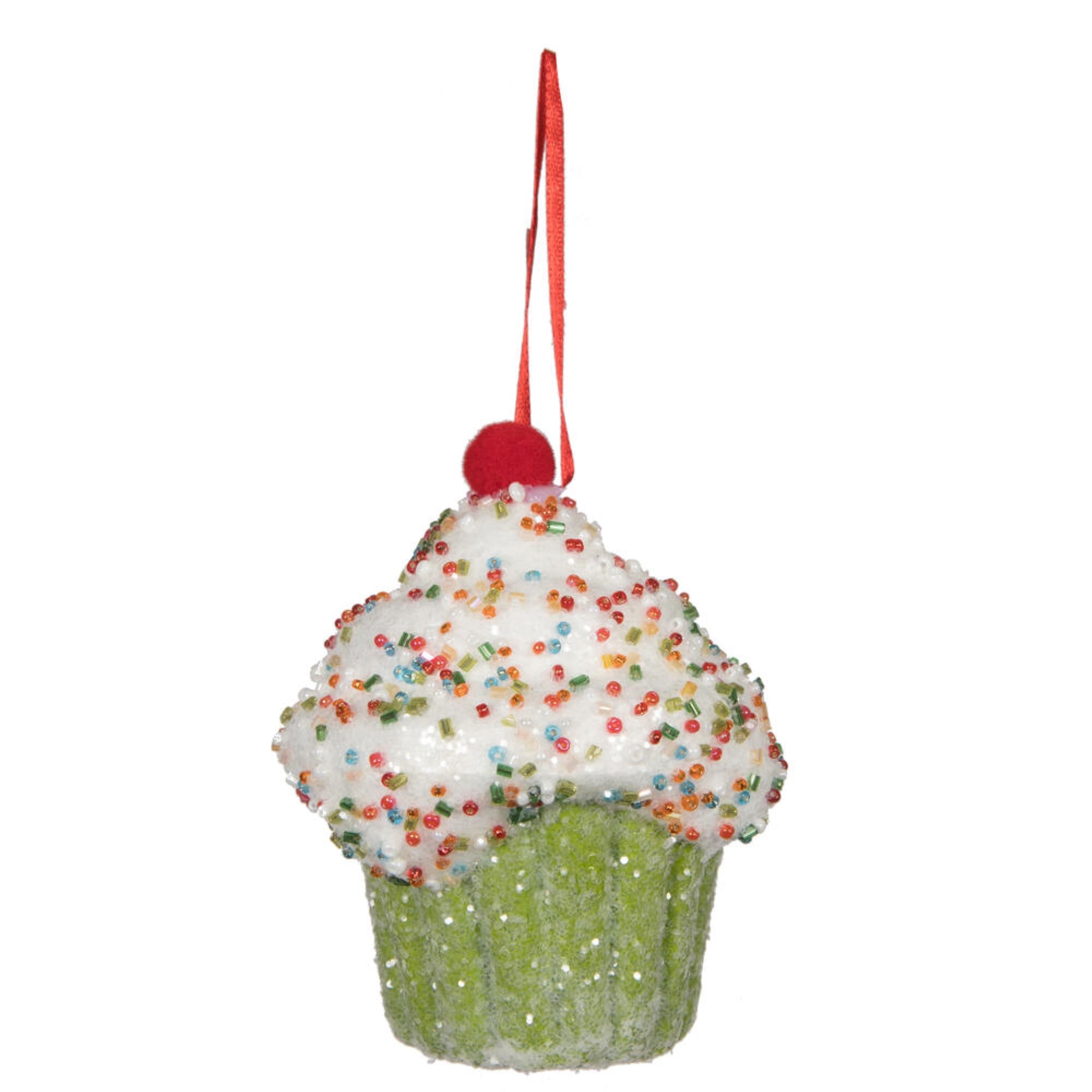 Vickerman 4.5” Lime Cupcake Ornament 2 per bag.