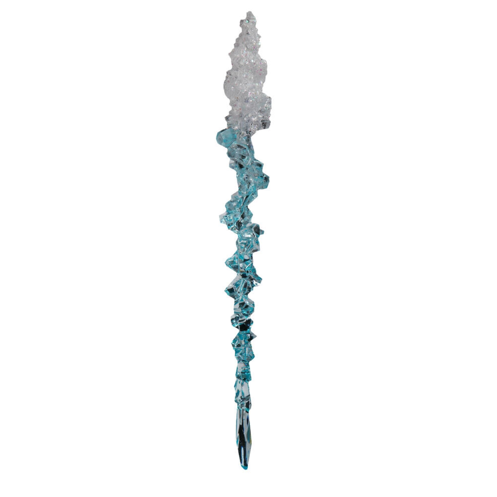Vickerman 10” Light Blue Icicle Ornament 4 per bag.