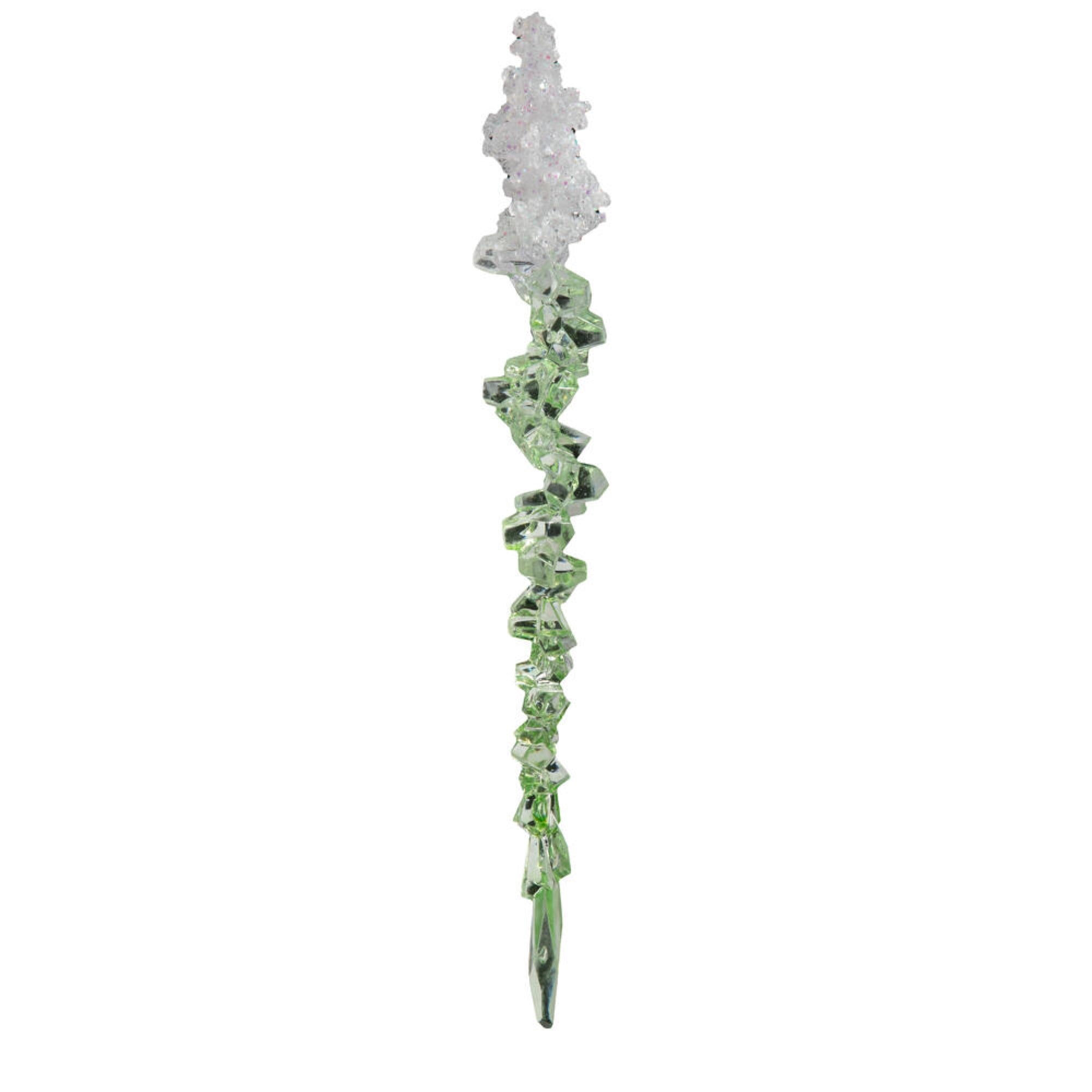 Vickerman 10” Light Green Icicle Ornament 4 per bag.