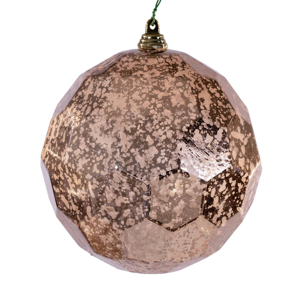 4.75” Rose Gold Honeycmb Mercur Orn 4/Bg