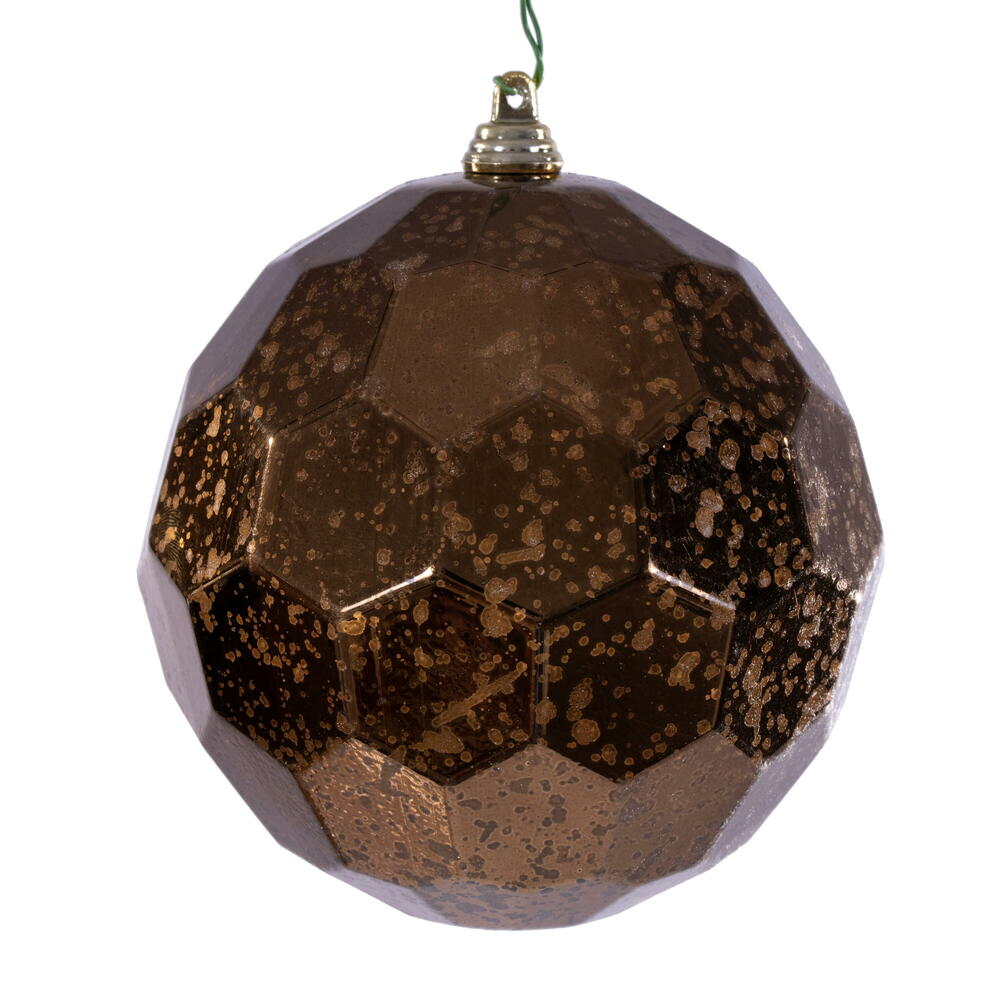 4.75” Mocha Honeycomb Mercury Orn 4/Bag