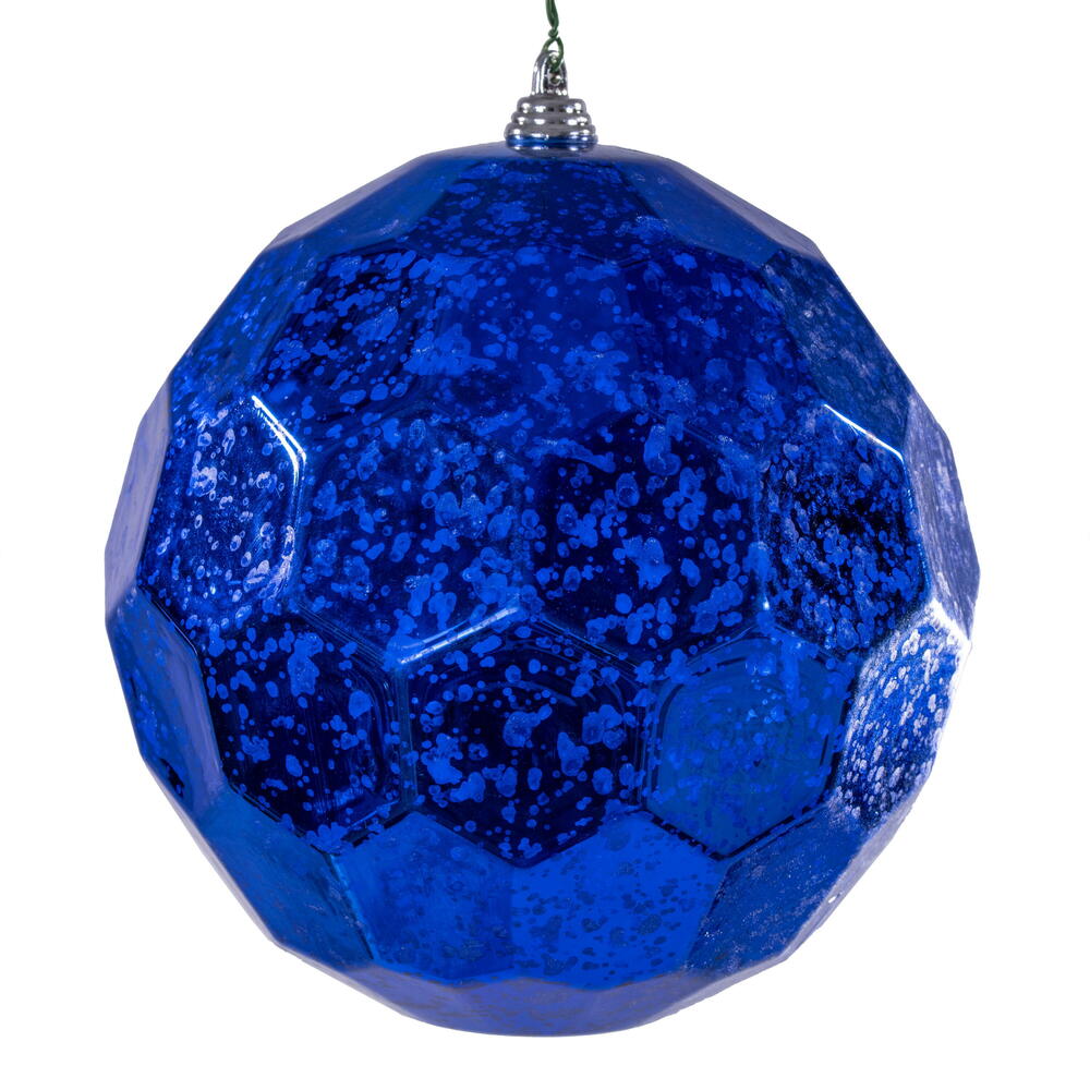 6” Blue Honeycomb Mercury Orn 2/Bag