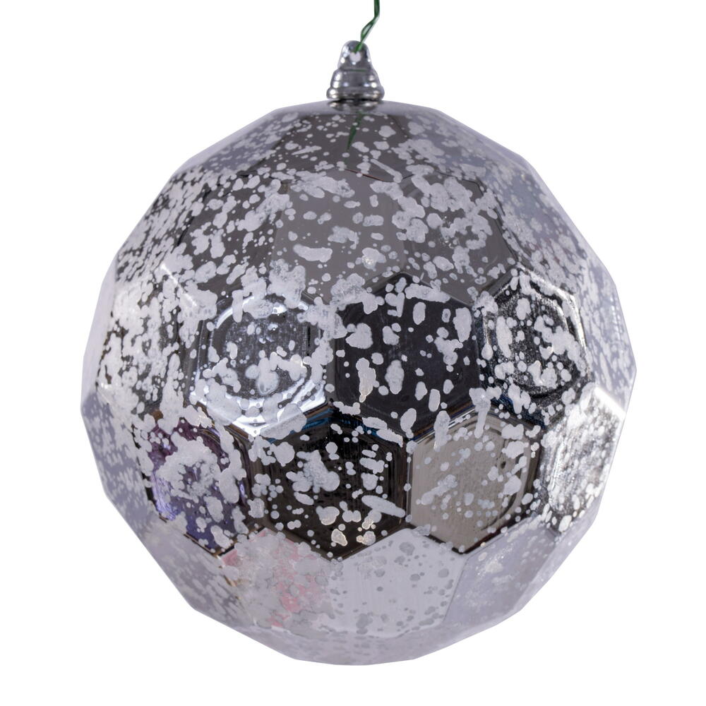 6” Silver Honeycomb Mercury Orn 2/Bag