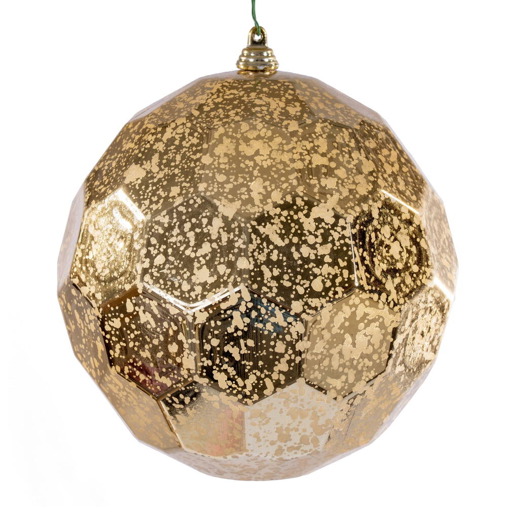 6” Gold Honeycomb Mercury Orn 2/Bag