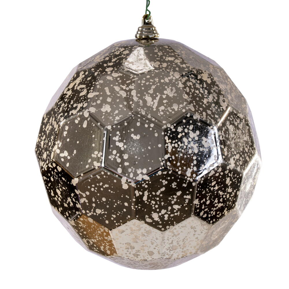 6” Champagne Honeycomb Mercury Orn 2/Bag
