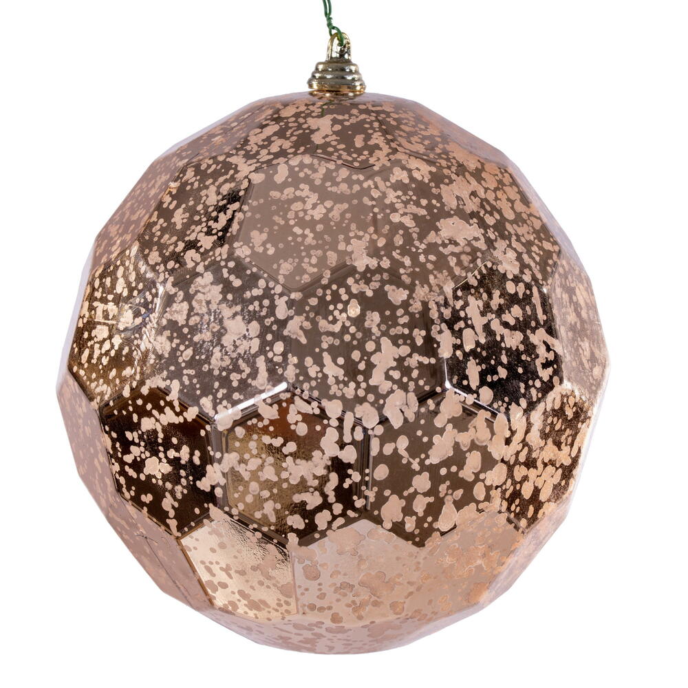 6” Rose Gold Honeycomb Mercury Orn 2/Bag