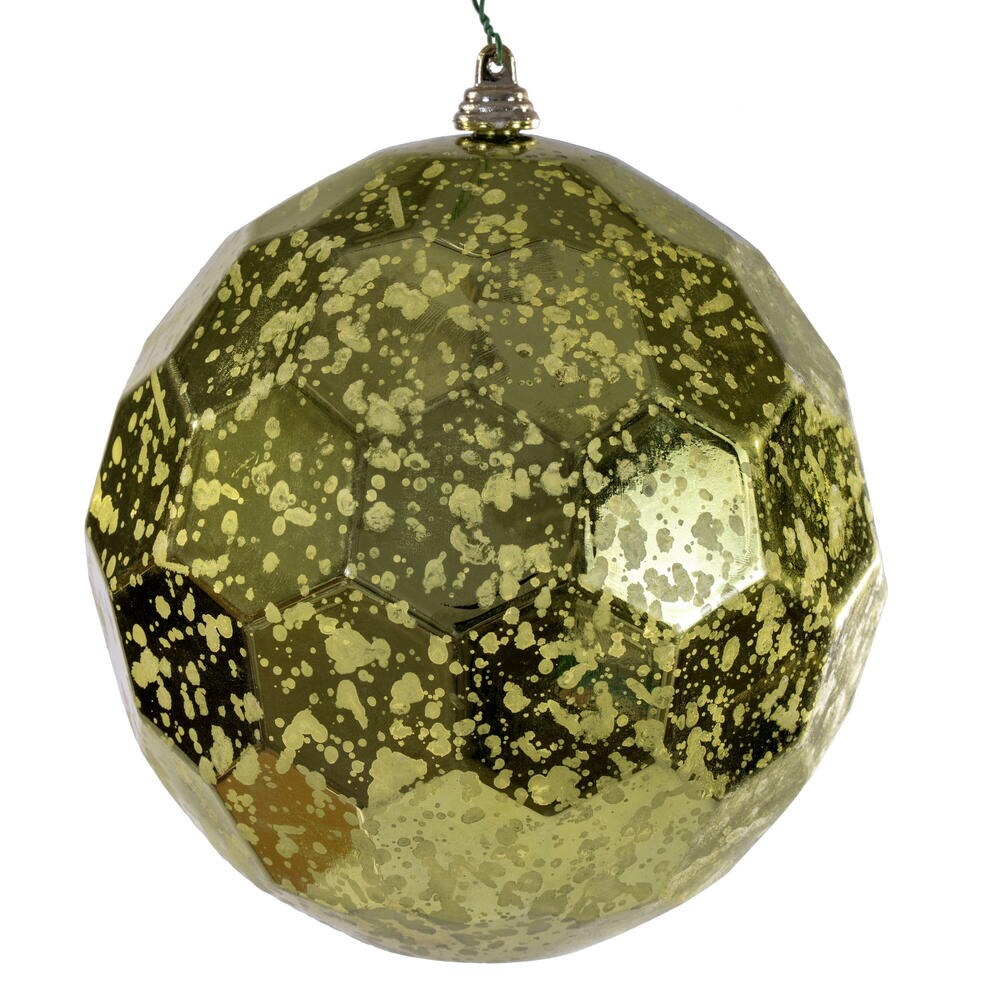 6” Lime Honeycomb Mercury Orn 2/Bag