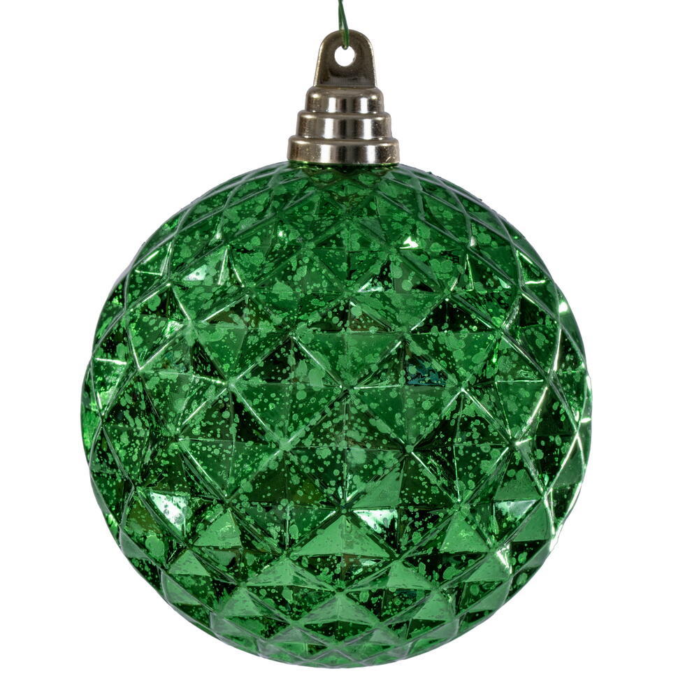 4.75” Green Diamond Mercury Orn 4/Bag