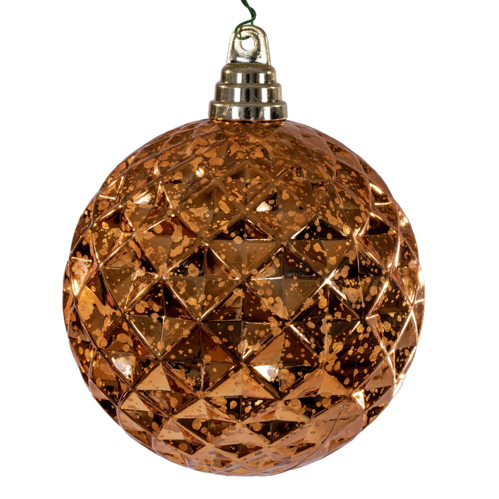 4.75” Burnish Orange Diamond Orn 4/Bag