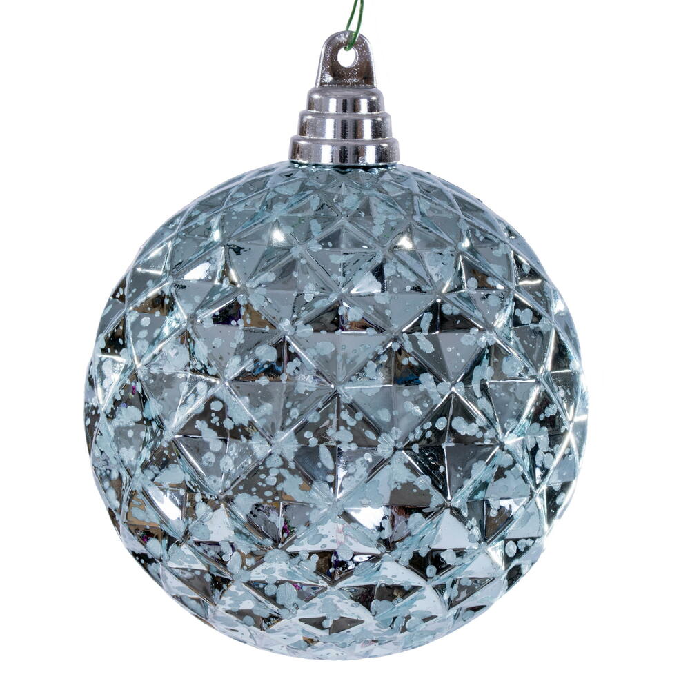 4.75” Baby Blue Diamond Mercury Orn 4/Bg