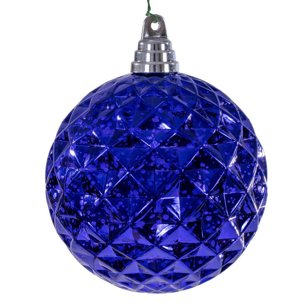 4.75” Purple Diamond Mercury Orn 4/Bag