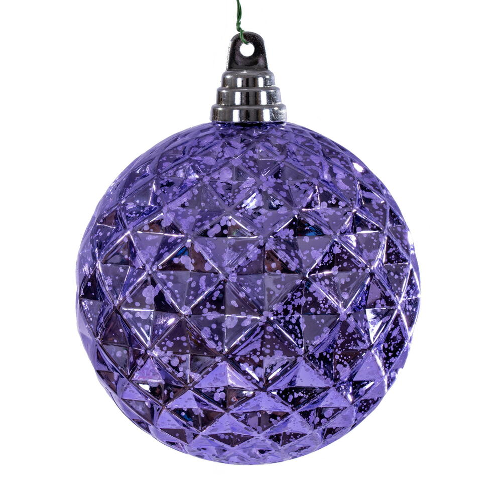 4.75” Lavender Diamond Mercury Orn 4/Bag