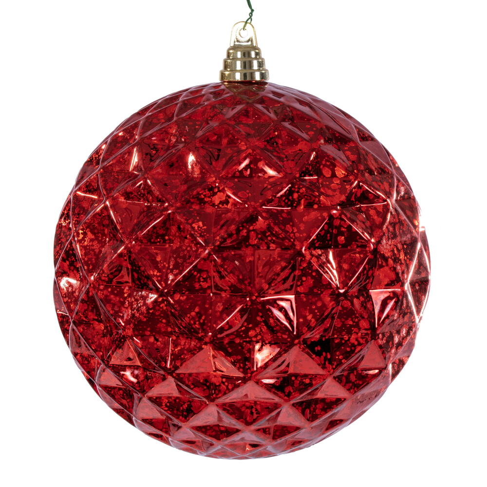 8” Red Diamond Mercury Ornament