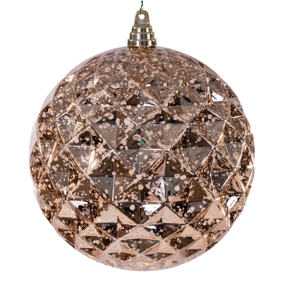 8” Rose Gold Diamond Mercury Ornament