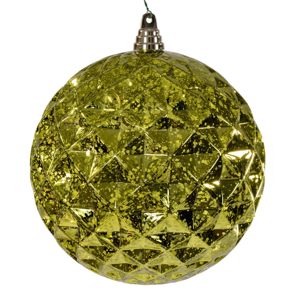8” Lime Diamond Mercury Ornament