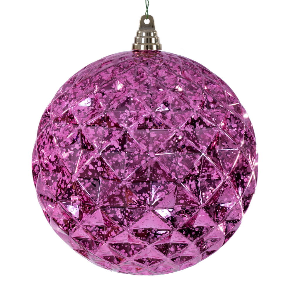 8” Pink Diamond Mercury Ornament