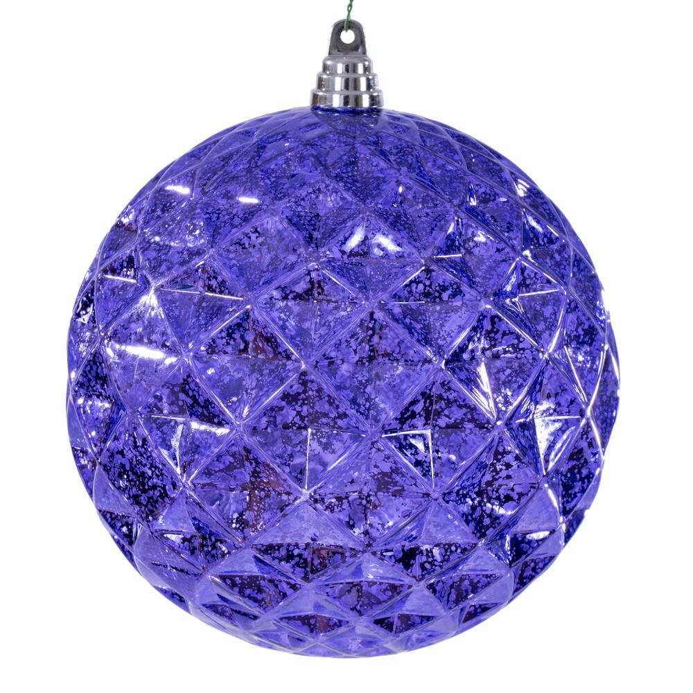 8” Lavender Diamond Mercury Ornament
