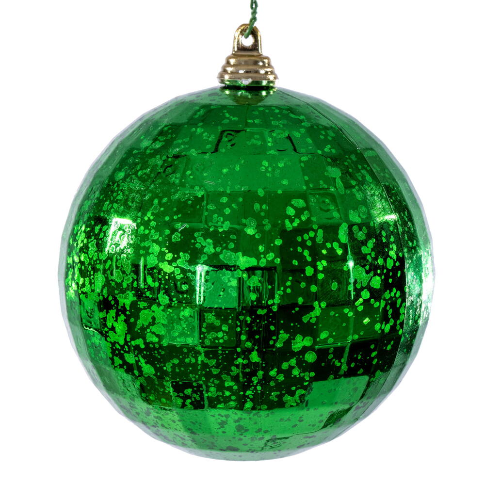 4” Green Mirror Mercury Orn 6/Bag