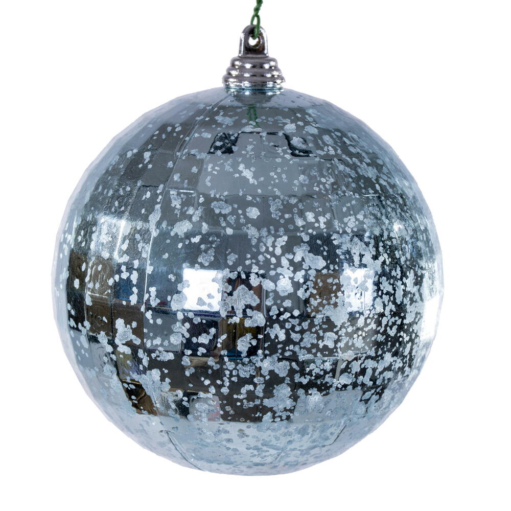 4” Baby Blue Mirror Mercury Orn 6/Bag