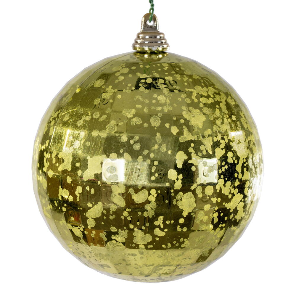 4” Lime Mirror Mercury Orn 6/Bag