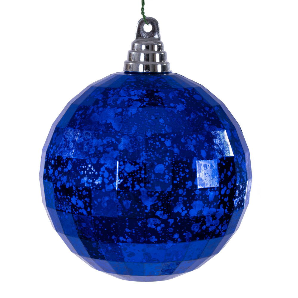 4.75” Blue Mirror Mercury Orn 4/Bag