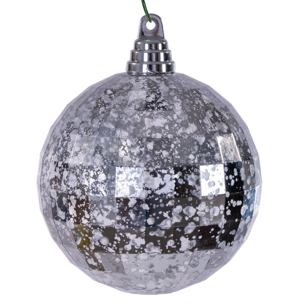 4.75” Silver Mirror Mercury Orn 4/Bag