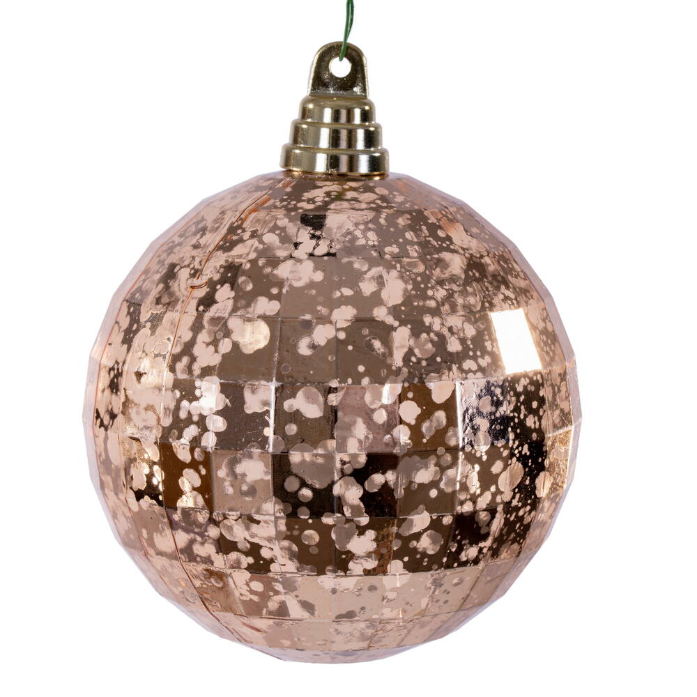 4.75” Rose Gold Mirror Mercury Orn 4/Bag