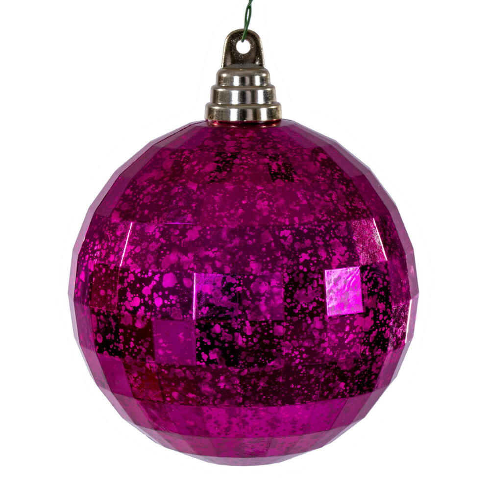 4.75” Fuchsia Mirror Mercury Orn 4/Bag