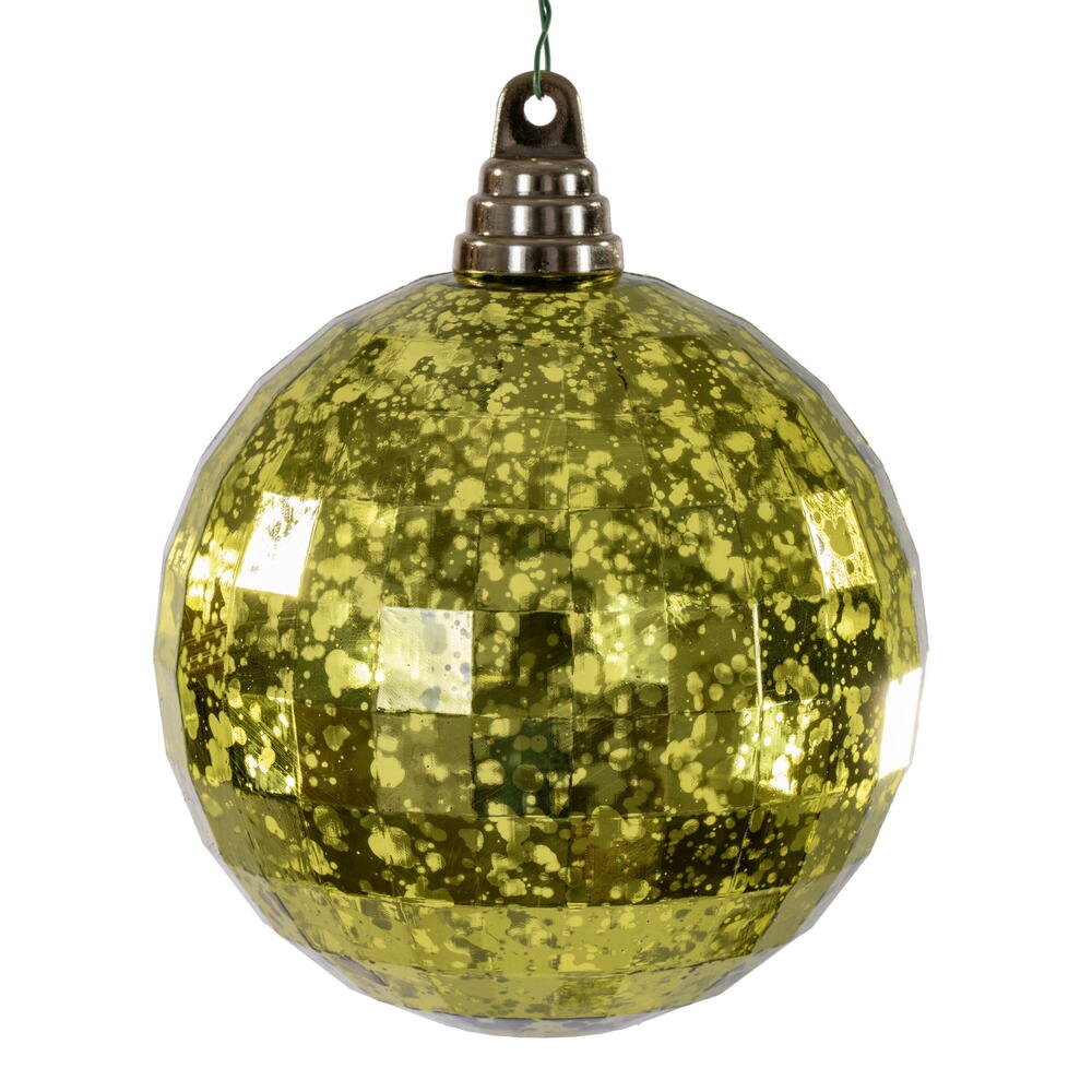 4.75” Lime Mirror Mercury Orn 4/Bag