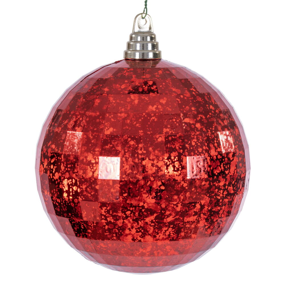 6” Red Mirror Mercury Orn 2/Bag